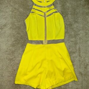 Yellow and Gray Jumpsuit